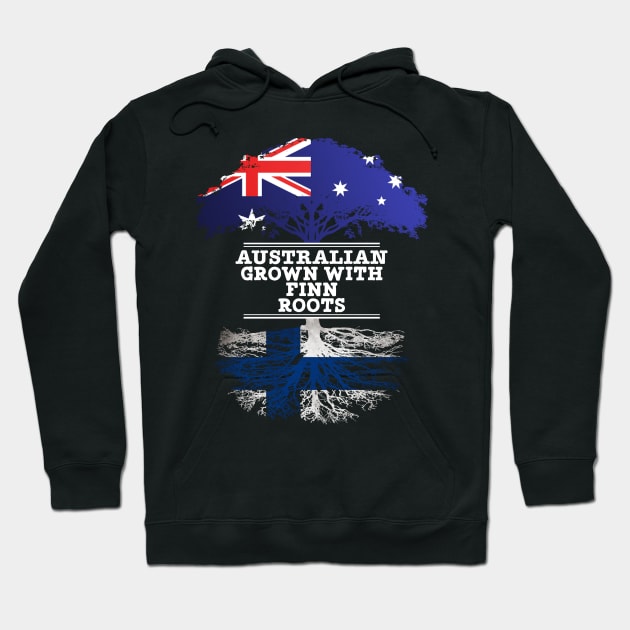 Australian Grown With Finn Roots - Gift for Finnish With Roots From Finland Hoodie by Country Flags